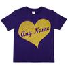 Children's T-Shirt Personalized Any Name Individual Name In Gold GlitterWill Be Opened In a New Window or Tab