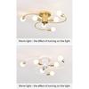 6 Heads LED Ceiling Lamp for Living Room Nordic Dome Light Home Decoration Lighting Natural Light Lighting Chandelier