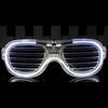 LED Light-up Flashing Glasses: Square, Heart-shaped, Venetian Blind Styles