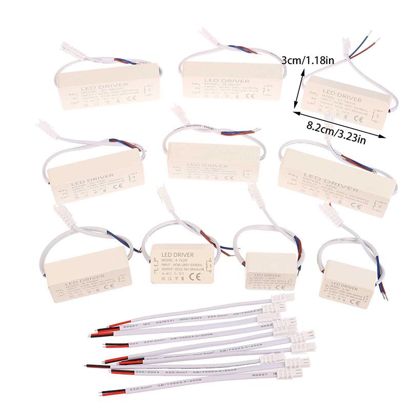 Led Driver 300Ma 1-3W 3-5W 4-7W 8-12W 12-18W 18-25W 25-36W 20/30/36W Led Power Supply Unit Ac85-265V Led Lighting Transformers