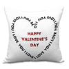Valentine's Day Letters Black and White Cotton Linen Super Soft Peach Leather Velvet Pillowcase Sofa Home Cushion Cover