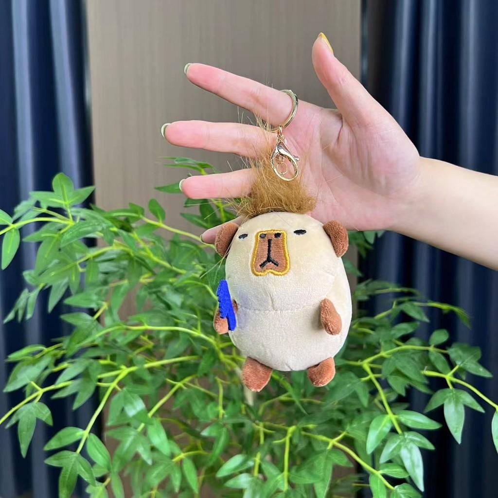 Capybara Creative Quirky Plush Toy Keychain Fun Backpack Decoration Cute Gift