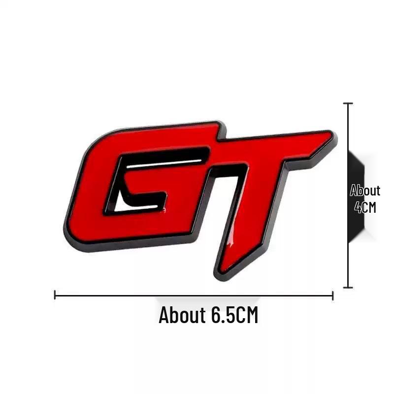 3D Metal GT Car Emblem and Creative Side Sticker Set