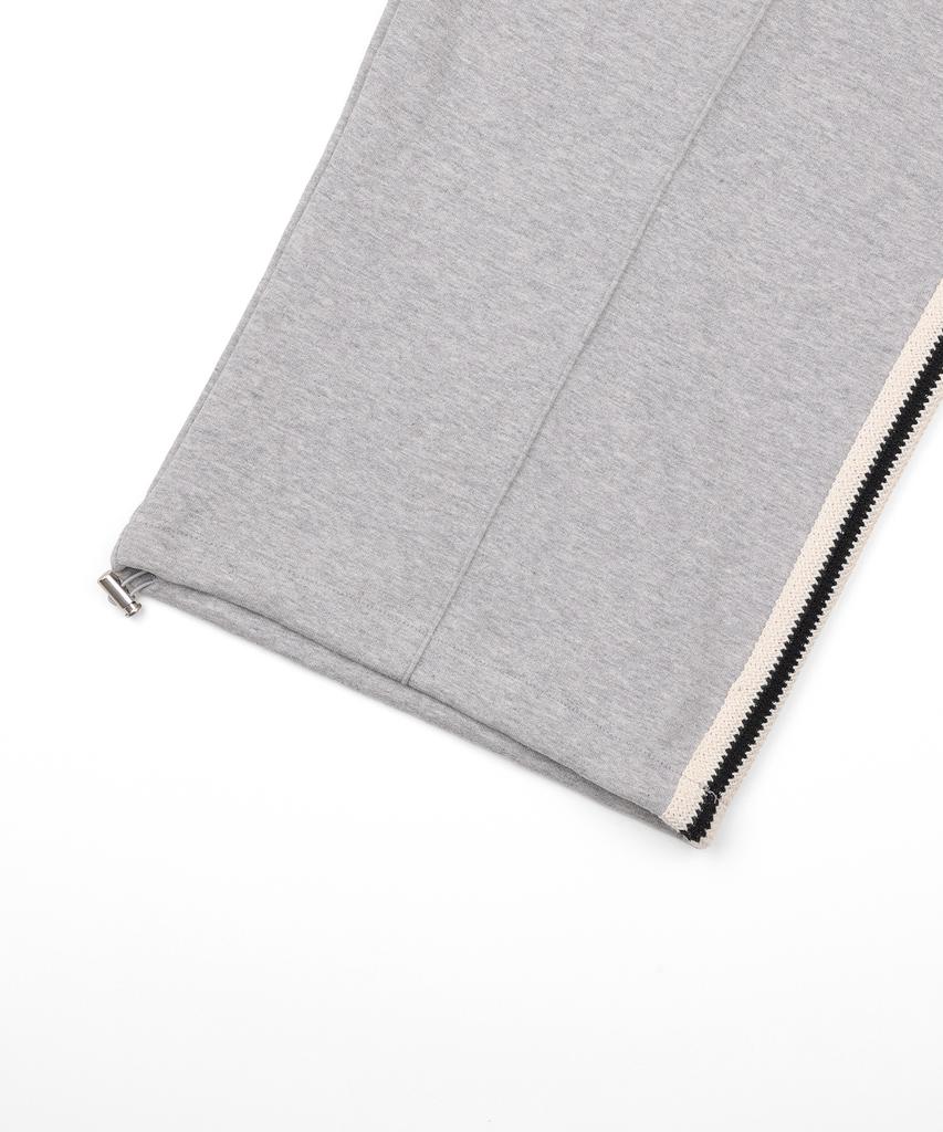 EASY NO EASY Track Line Pintuck Sweatpants - Gray