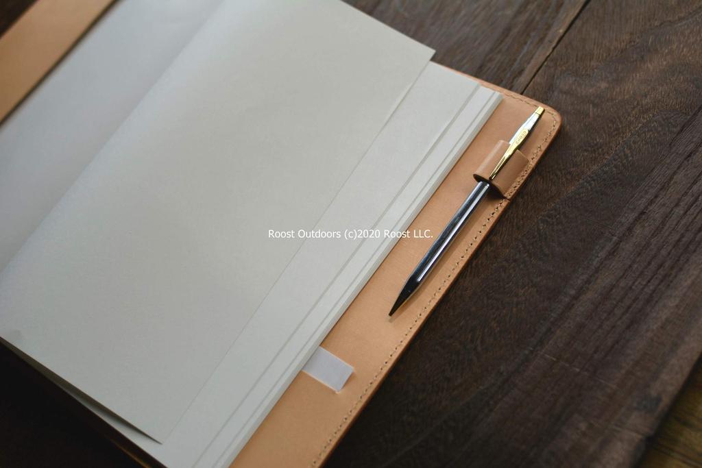 Roost Outdoors Genuine Leather Notebook Cover B5 Semi-B5 Leather Notebook Cover Natural Leather