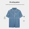 TRIES Men's Business Casual Lapel Short Sleeve Top