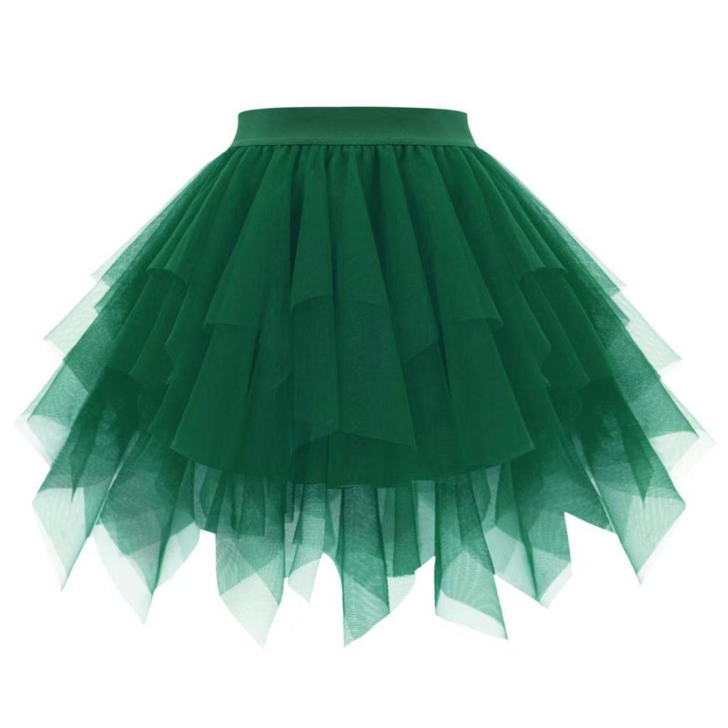 Women's Fluffy Mesh Ruffle Skirt - Short Princess Style