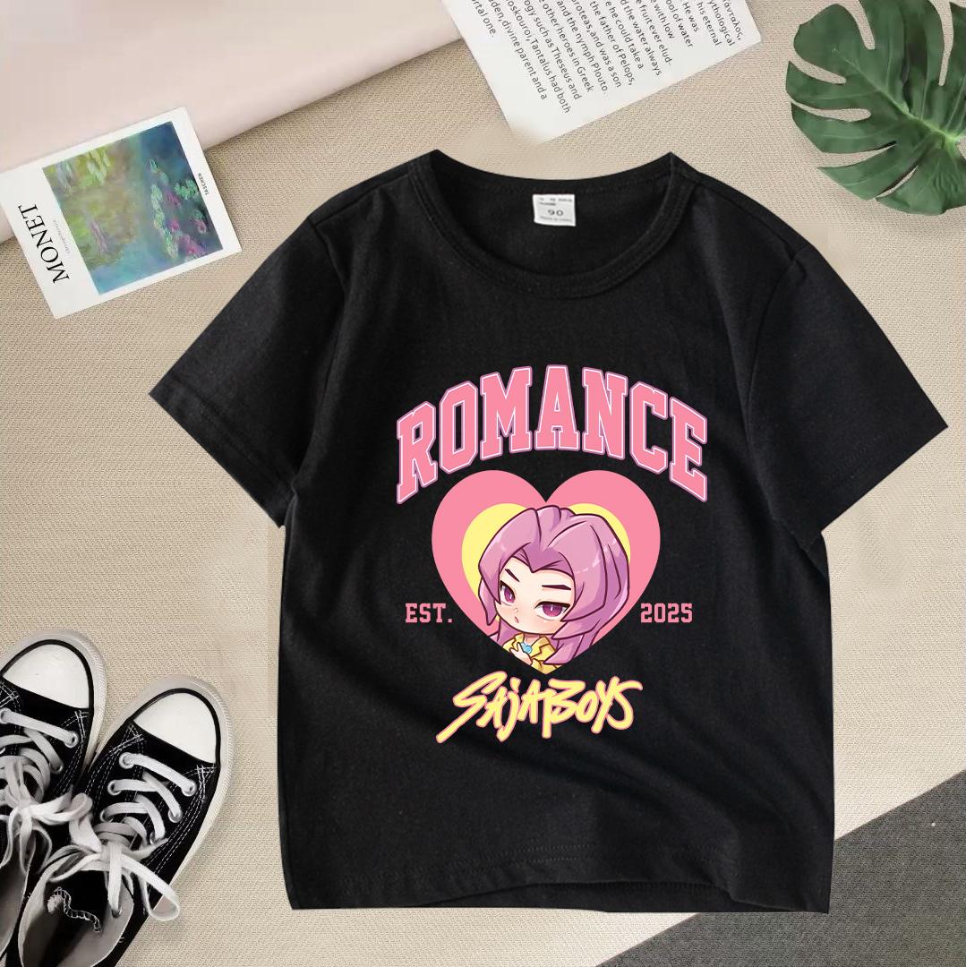 

Детская одежда K-pop Demon Hunters Футболка с коротким рукавом Милая K-pop Demon Hunters Тигр Харадзюку Футболка для мальчиков девочек 150