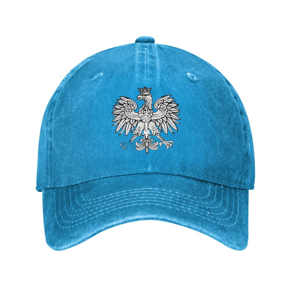 Polnischer Weißer Adler Denim Stoff Kappe Lässige Baseballkappen Verstellbare Mütze Sommer Unisex Baseballkappen
