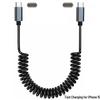 Metal Shell USB-C to C Spring Charging Cable for iPhone 15 Pro Max/15 Plus