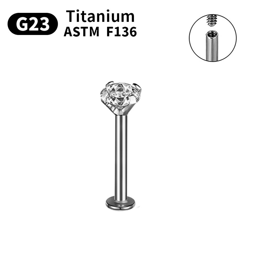 1/5/10pcs G23 Titanium Piercings Labret Stud Lip Nose Piercing Kit Eyebrow C Rod Body Jewelry ASTM-F136 Cartilage Earring