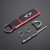 Car Metal Leather Logo Key Chains Emblem Key Rings For BMW Mini Cooper R50 R53 R55 R56 R60 R61 F54 F55 F56 Keychain Accessories uylez55