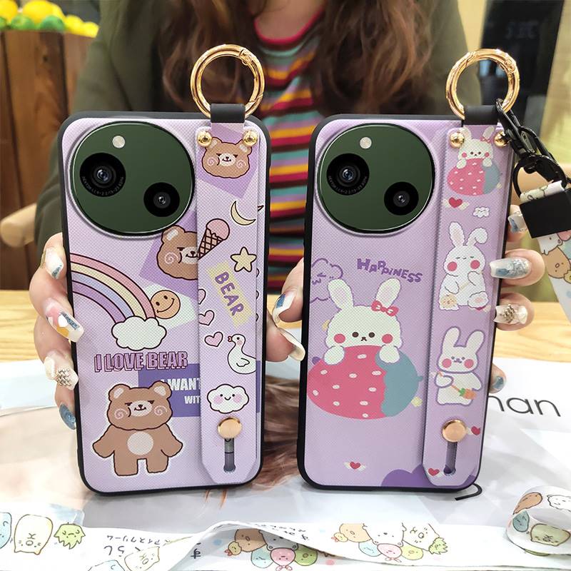 Shockproof Soft Case Phone Case For Sharp Aquos R9/SH-51E Cute Anti-dust Kickstand Waterproof Anti-knock Protective Ring