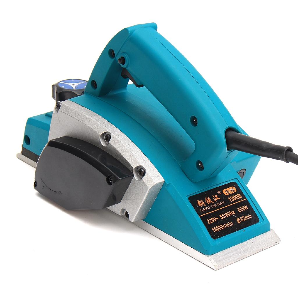 220V 50Hz Powerful Electric Wood Planer Door Plane Hand Held Woodworking Surface 800W