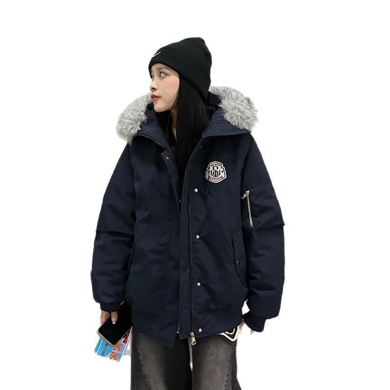 Gepolsterte Kleidung Damen Winter Neu Großer Pelzkragen Koreanische Version Locker Gepolsterte Kleidung Verdickte Warme Gepolsterte Jacke