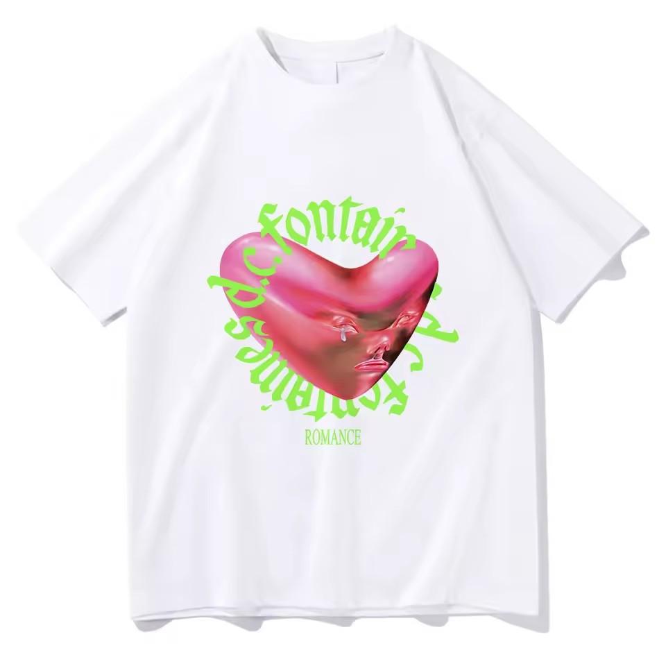 Fontaines D.C. Romance Men Clothing Tee Shirt Homme New In Top & Tees Short Sleeve Round Neck Printing Pullover T-Shirt