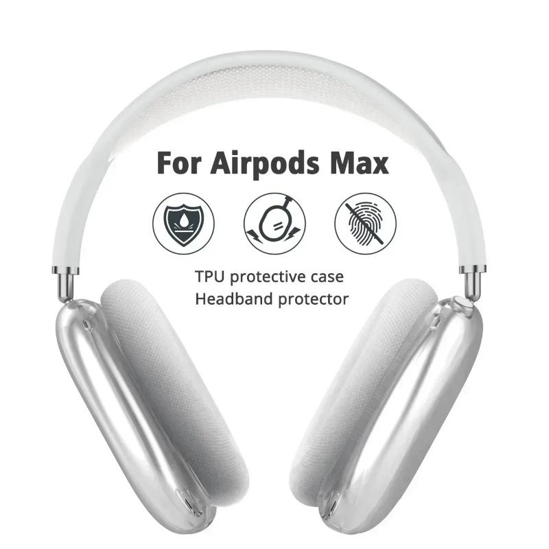 Silicone Case Cover for AirPods Max Headphones,Clear Soft TPU Anti Scratch Cover Sleeve Protective Cases Headphone Accessories