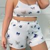 High-end Quality New Women's Clothing Fun Large Size Set Butterfly Printing