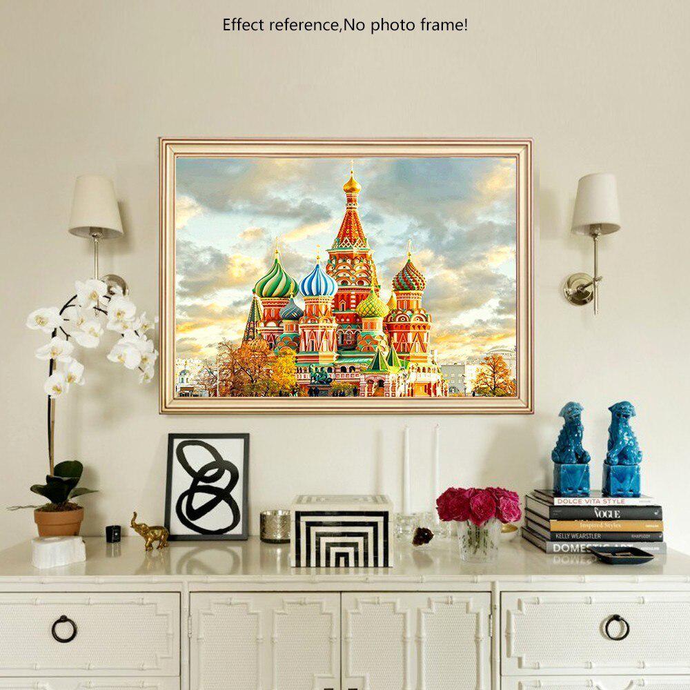 5D DIY diamantmaleri Moskva Washim Ascension Cathedral Diamond Mosaic Cross Stitch