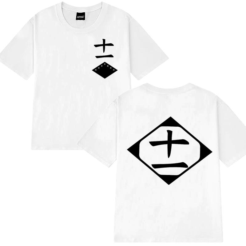 2025 Hot Sale Anime Cotton Harajuku T Shirt Men Women Bleach Cosplay Short Sleeve T-shirts Unisex Zaraki Kenpachi Cotton Tops
