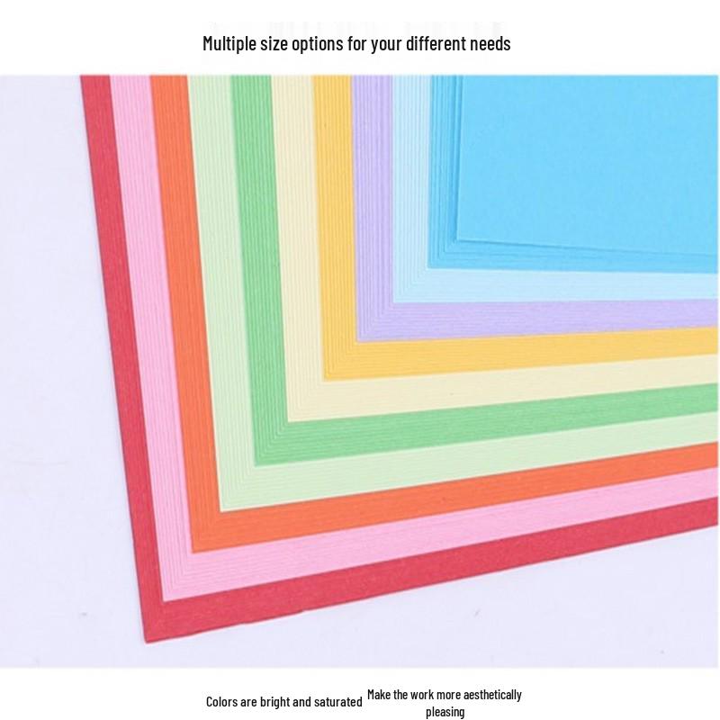 A4 Colored Origami Paper - 70g, 10 Colors, for Crafts and Printing