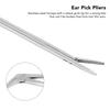 Ear Forceps Professional Strong Bite Stainless Steel Ear Pick Pliers for Home Hospital 4.3in
