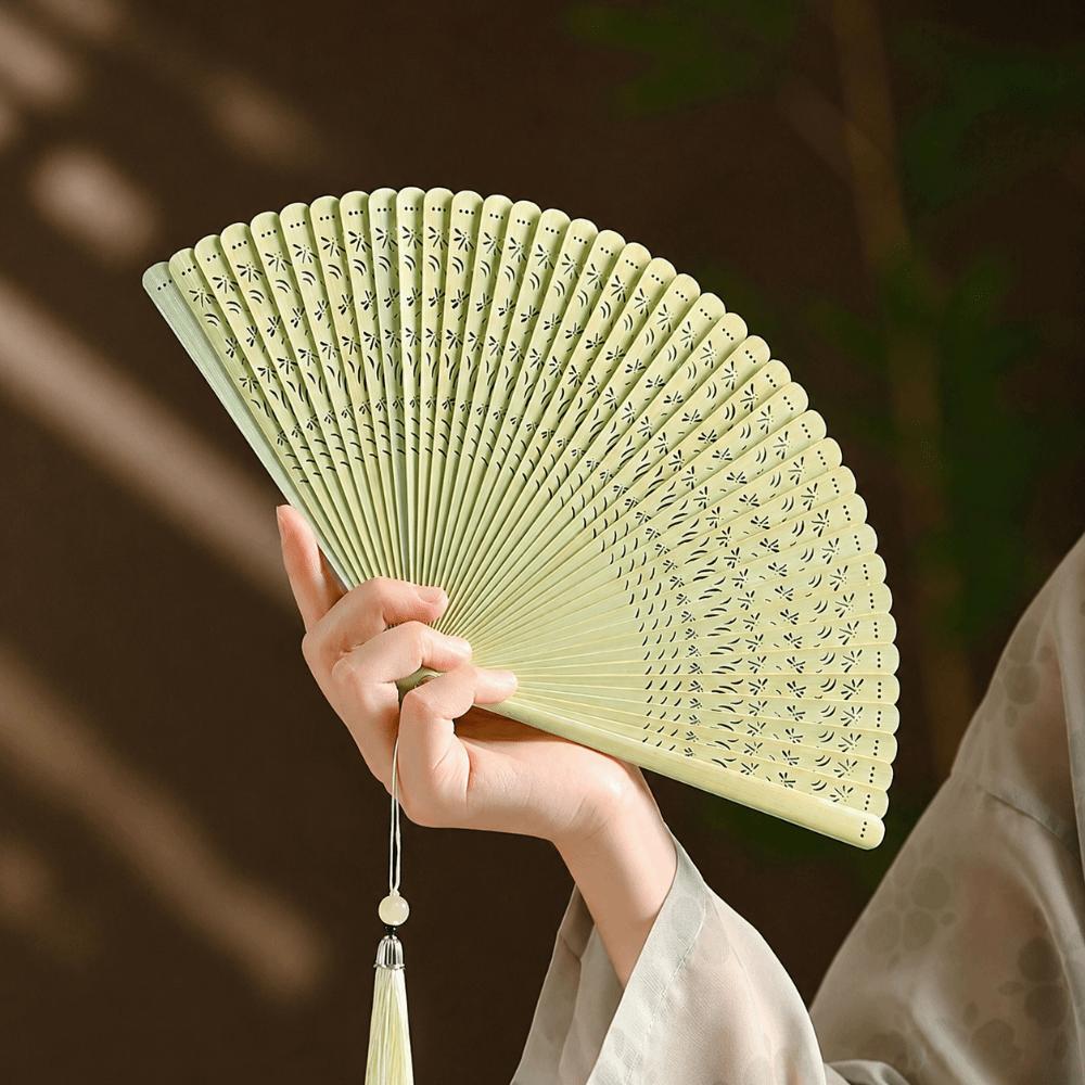 Portable Retro Hand Fan Elegant Classical Folding Fan Chinese Style Folding Bamboo Fan Home Decor