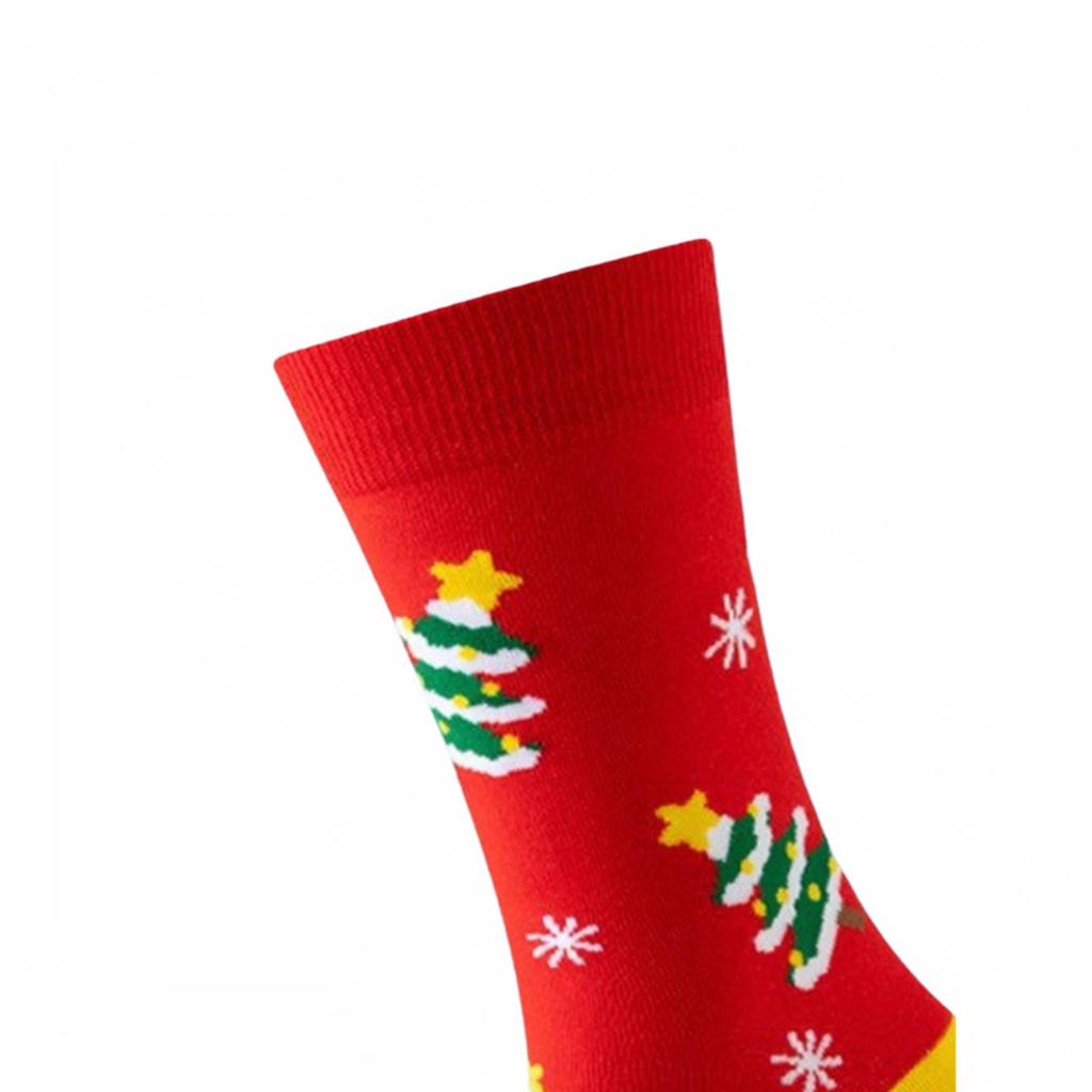 Unisex Christmas Pattern Cotton Long Socks for Men and Women, Trendy