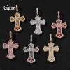 Personalized Light Luxury Full Diamond Wheat Ear Cross Pendant Creative Color Zircon Exquisite Versatile Jewelry