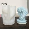 Horse Head Sculpture Silicone Mold Y Reusable 3D Horse Head Candle Plaster Art Resin Making DIY Soap Aroma Candle Mold Craft Supplies Home Decor
