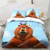 Cartoon Grizzy N Lemmings Bedding Set Duvet Cover Bed Set Quilt Cover Pillowcase Comforter king Queen Size Boys Adult029