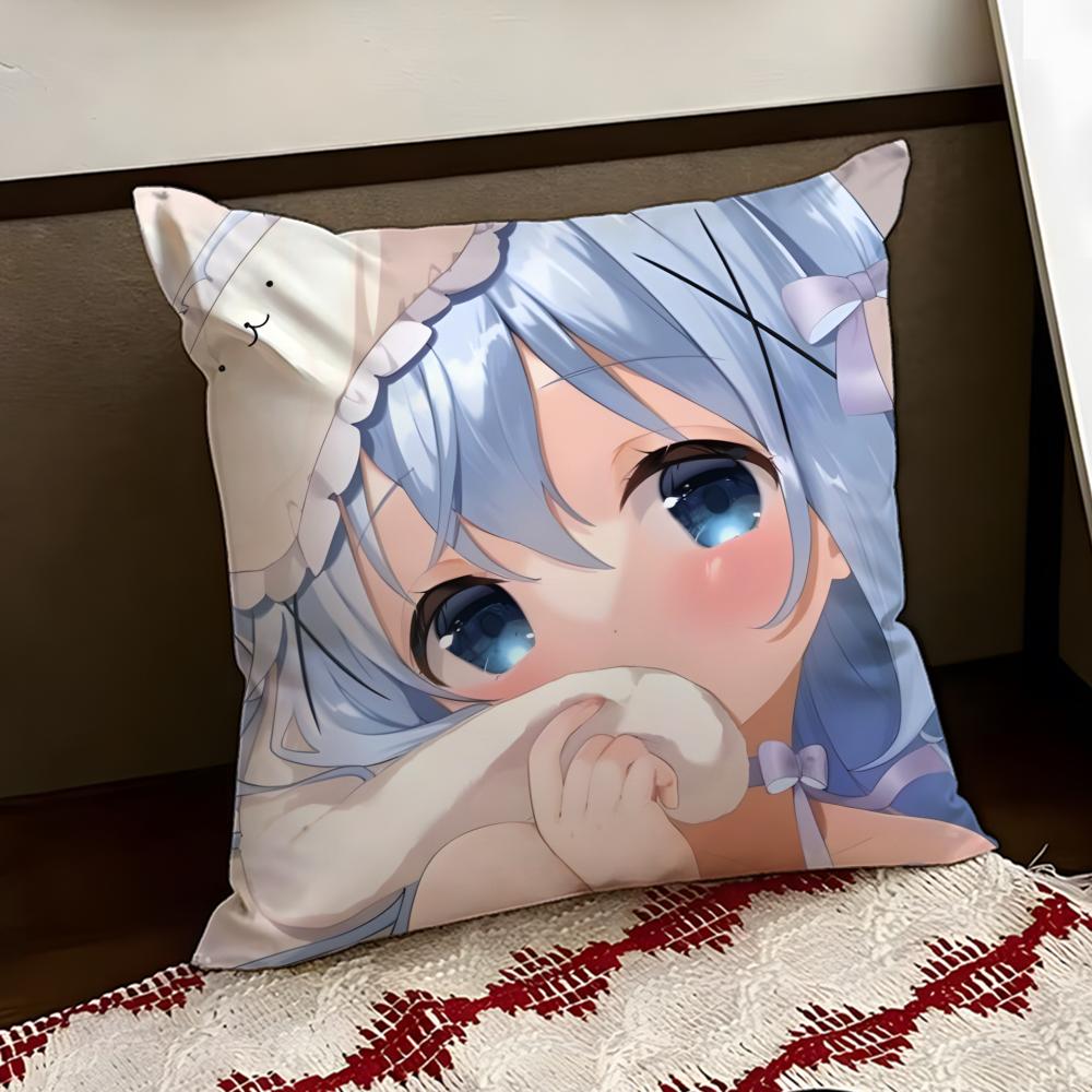 Cute Is the Order a Rabbit Cushion Cover Reversible Soft Durable Pillow Cover Home Car MultiScene Use for Daily Comfort