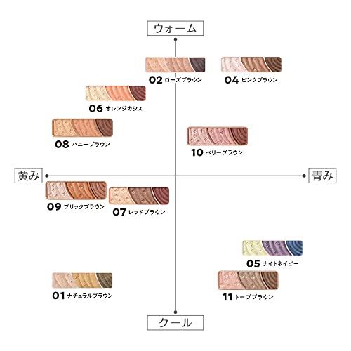 Cezanne Tone Up Eyeshadow 11 Taupe Brown 2.7g 3-color applicator.