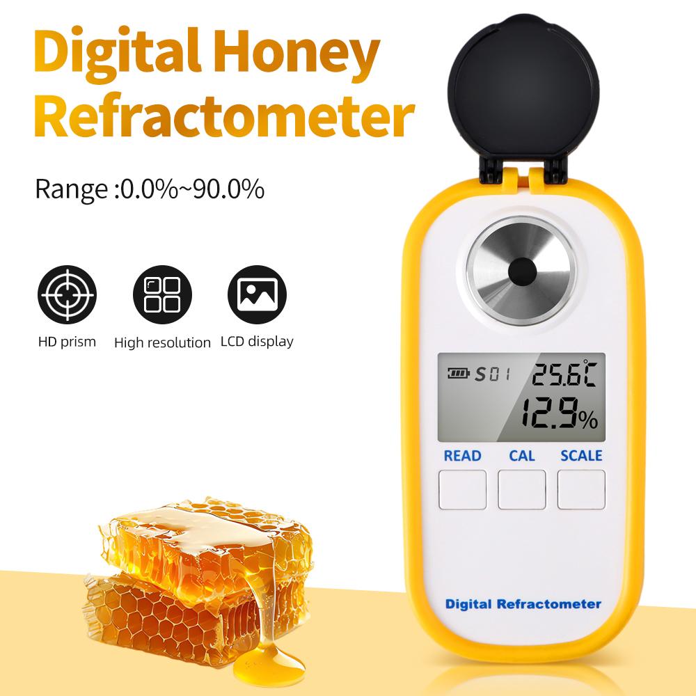 0-90% 0-94% Handheld Sugar Refractometer Honey Refractometer Sugar Concentration Meter Densimeter Brix Saccharimeter Tester