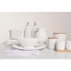 Hestia White Ribbed Pitcher Jug