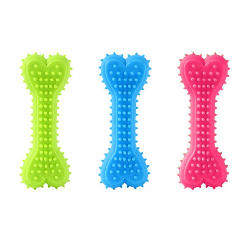 Haustierspielzeug tprBends Hundespielzeug Kleine und Mittelgroße Hunde Backenzähne Reinigung Training Haustierbedarf Quietschspielzeug