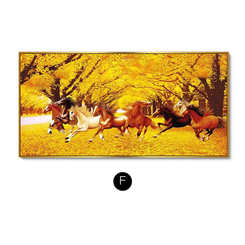 Neue Chinesische Goldene Meile Leinwand Malerei Wand Kunst Gelb Gold Baum Straße Poster Drucke für Wohnzimmer Schlafzimmer Dekoration Cuadros