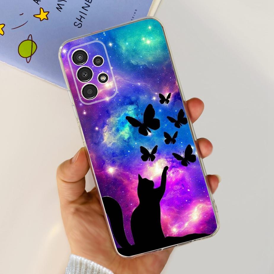 For Samsung Galaxy A13 Case A23 A33 A53 5G Cute Painted Cover Clear Silicone Soft TPU Phone Case For Samsung A53 A 13 23 33 Bags