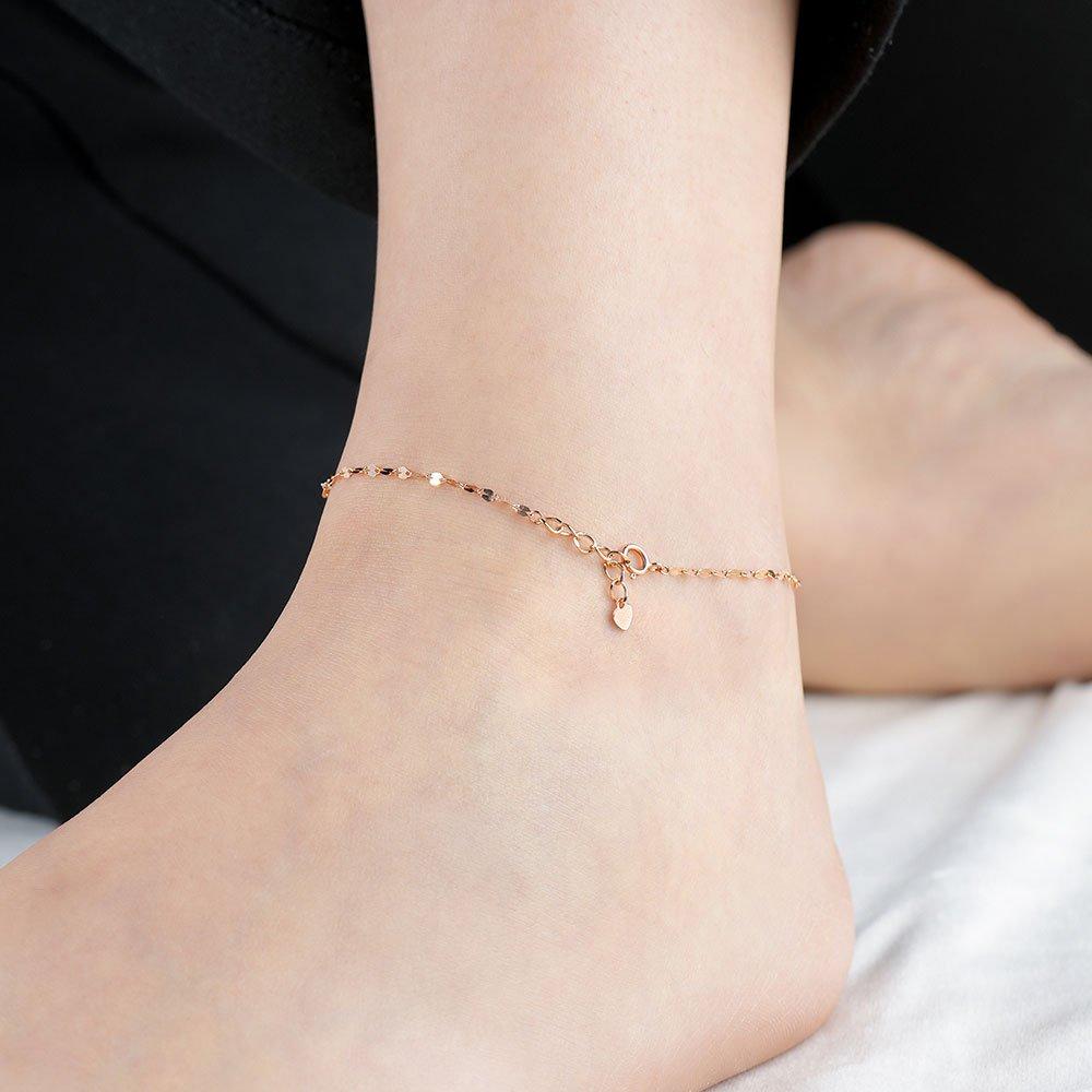 14K Gold Bracelet, 1-pun-1-line Dragonfly Chain