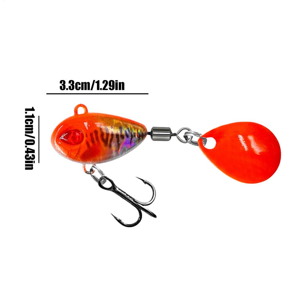 

Spoon Spinner Bait Sinking Wobblers Baits Metal Jig Lure Rotating Sequin Tail Lures Far Casting Fishing Baits for Sea Bass помаранчевий