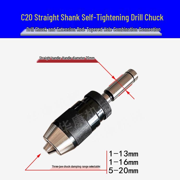 Self-Tightening Self-Locking Drill Chuck 1-13mm/1-16mm with Morse Taper Hole for Drill/Mill Machines