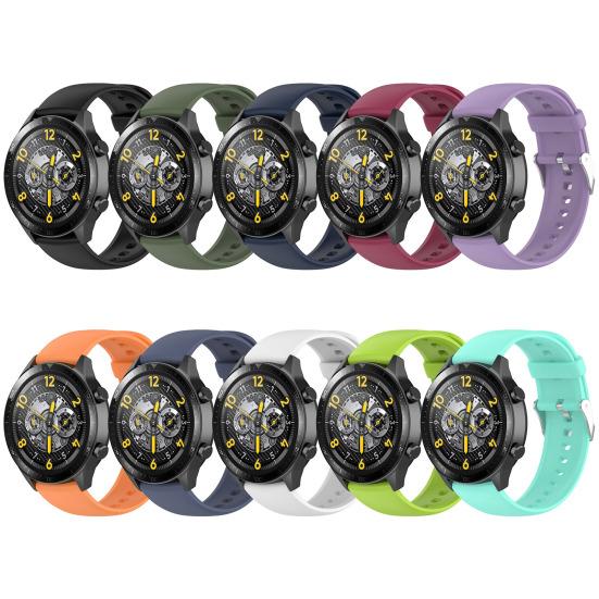 Řemínek k hodinkám 22mm vodotěsný měkký silikonový řemínek pro chytré hodinky náhradní pro hodinky Realme Watch 2/2 Pro/3 Pro/S/S Pro