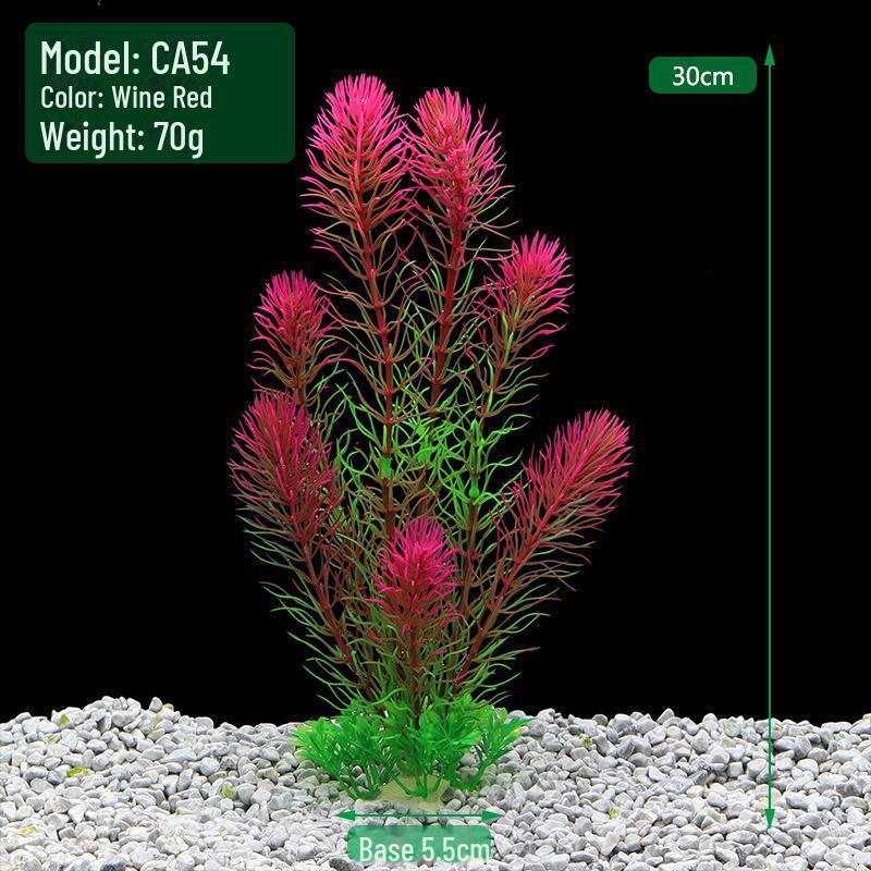 Декоративное искусственное водное растение для ландшафтного дизайна и аквариумов - CA54 красный