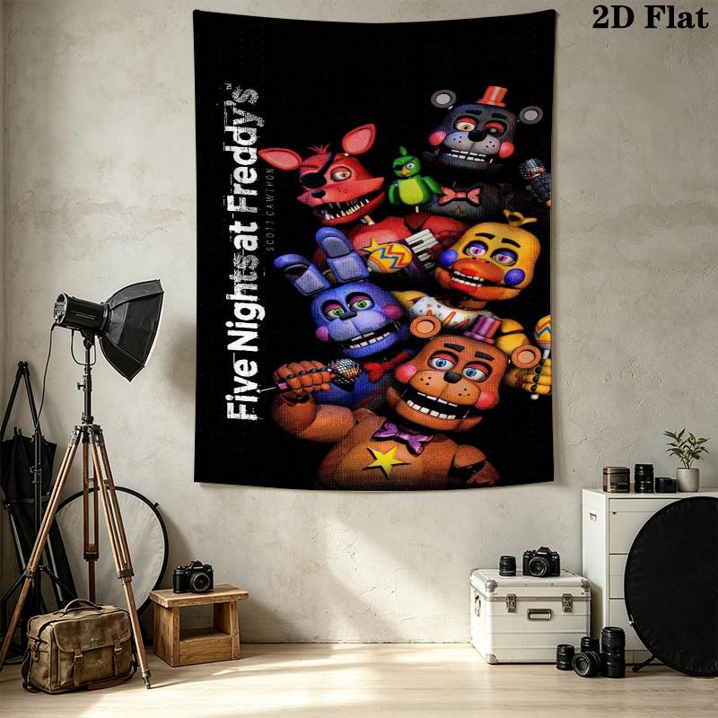 Horror Night Bears Wall Tapestry Aesthetic Wall Hanging Printed Fabric Blanket Decorative Tapestries for Bedroom Living Room Home Decor