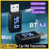 FM02 Car USB Bluetooth 5.3 FM Transmitter Receiver Handsfree Call Car Kit Auto Wireless Audio Car Adapter Auto Accessories
