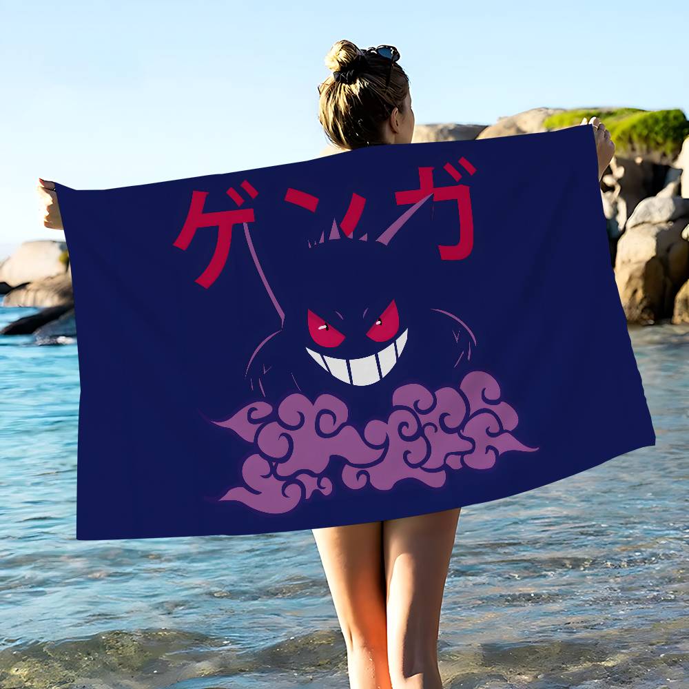Cartoon G-GengarSS Bath Towel Microfiber Soft Water Absorbing Breathable For Girl Kids Decorative Cartoon Beach Towel