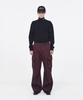 Aepeuteopeulei Wide Military Cargo Pants Burgundy