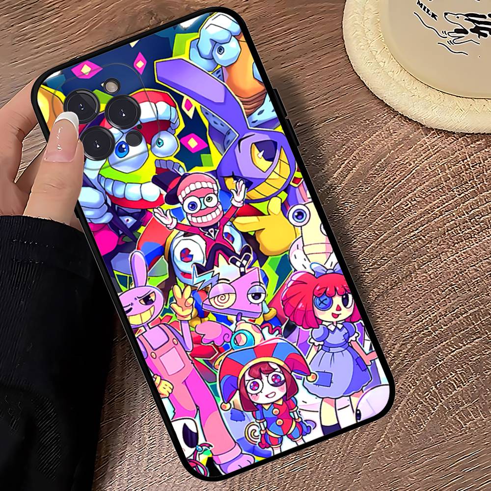 

Funny A-Amazing D-Digital C-Circus Phone Case For IPhone 17 16 15 14 13 12 11 Pro Max Plus Mini Silicone Black Cover iPhone 15pro max