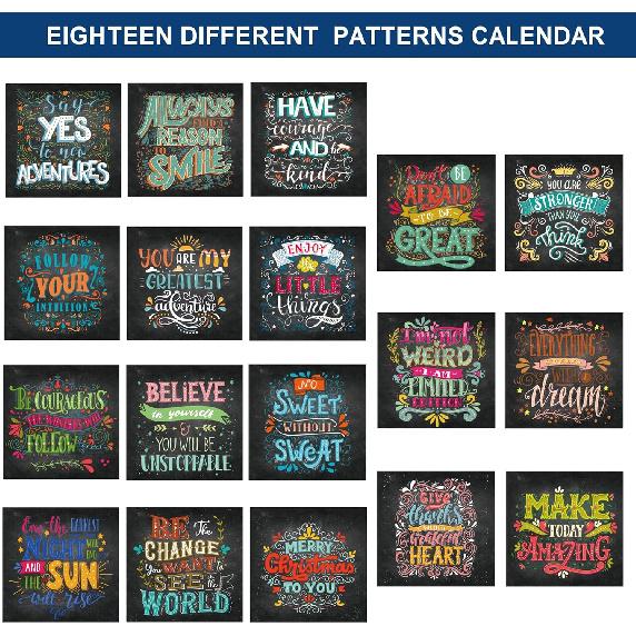 Calendar 2025-2026 Wall - Wall Calendar 2025-2026, Jul. 2025 - Dec. 2026, 12" X 24" (Open), 18 Monthly Wall Calendar, Unruled Block - Motivational