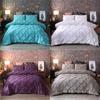 Premium Polyester Duvet Cover Pillow Sham Set With Classic Pintuck Design